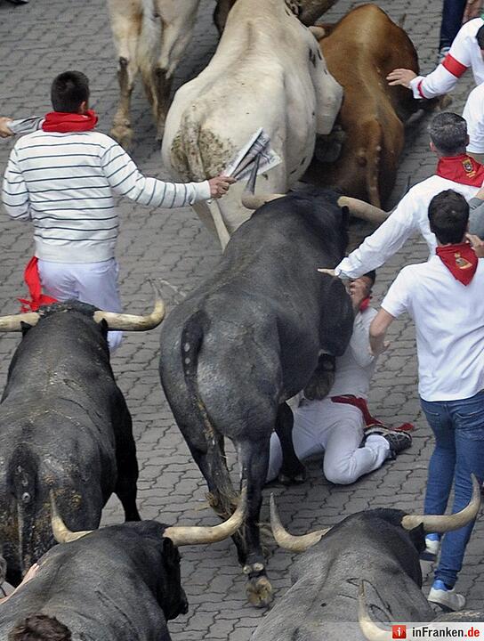 Stierhatz in Pamplona