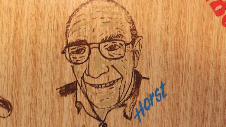 So sieht Horst, der älteste Stammtischbruder, auf der Platte aus.