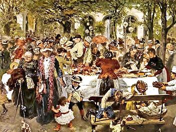 Immer mehr Gäste kommen nach Bad Kissingen. So dicht wie zu den Zeiten des Malers Adolph von Menzel ist das Gedränge im Kissinger Kurgarten allerdings noch nicht. Foto: Archiv