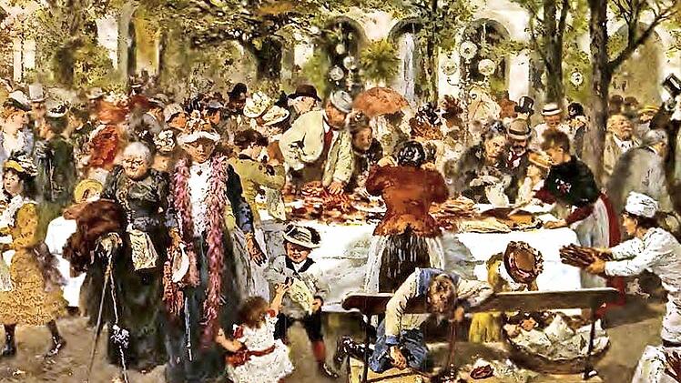 Immer mehr Gäste kommen nach Bad Kissingen. So dicht wie zu den Zeiten des Malers Adolph von Menzel ist das Gedränge im Kissinger Kurgarten allerdings noch nicht. Foto: Archiv