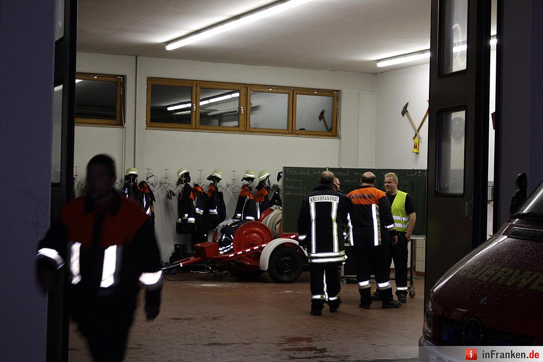 Erneute Flut ueber dem Landkreis Ansbach - Mehrere Ortschaften ueberschwemmt