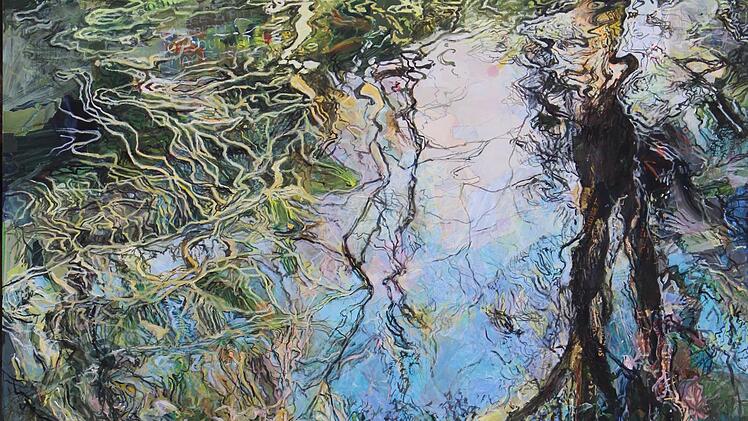 Unser Bild zeigt das Werk "Green Gold And Blue" von Werner Tögel aus Westheim.