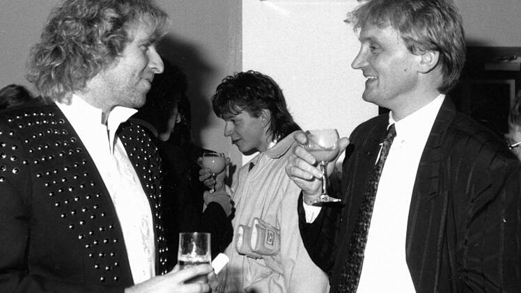 Sie waren enge Freunde: Thomas Gottschalk und der früh verstorbene Rainer Beck (rechts), der als einer der Ersten das Talent des Kulmbachers erkannt und gefördert hat. Foto: Bayerische Rundschau