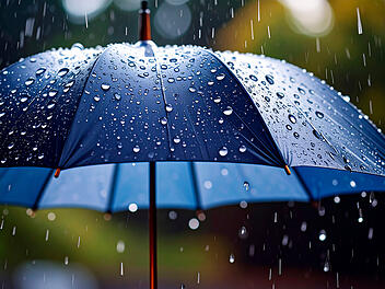 Regen, Sommerregen, Gewitter, Regenschirm