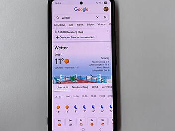 Aus f&uuml;r Wetter-Vollbildansicht in Google-App