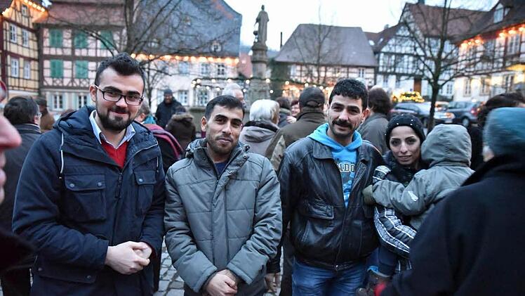 Auch in Königsberg wohnende Asylsuchende aus Syrien nahmen am Neujahrsempfang teil. Fotos: Gerold Snater