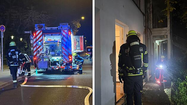 Erlangen: Anwohner rettet Nachbarn das Leben - Rauch bis zum Boden