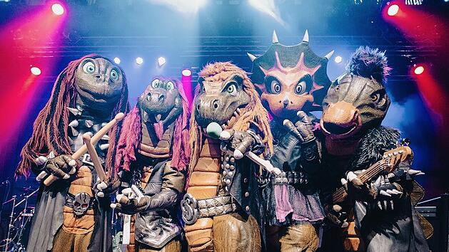 Heavysaurus: Die Dino-Rock-Band kommt gleich für mehrere Termine nach Franken.