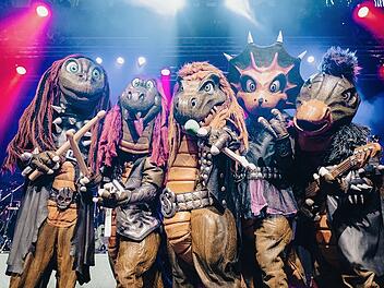 Heavysaurus: Die Dino-Rock-Band kommt gleich für mehrere Termine nach Franken.