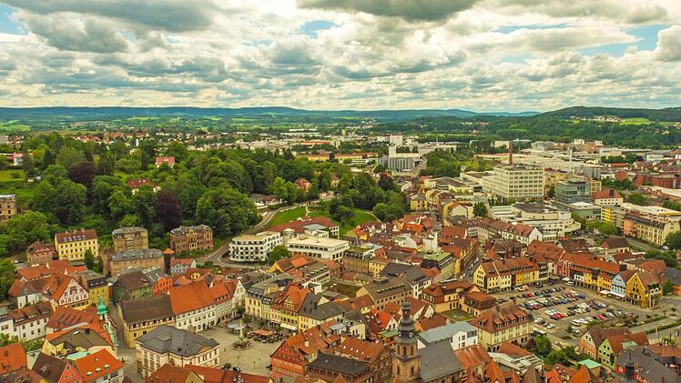Drohnen-Blick auf die Stadt Kulmbach Foto: Ingo Bär