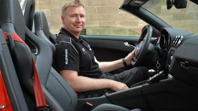 Aus Essen angereist ist Dirk Tuband mit seinem Audi TT RS plus Roadster. Foto: Björn Hein