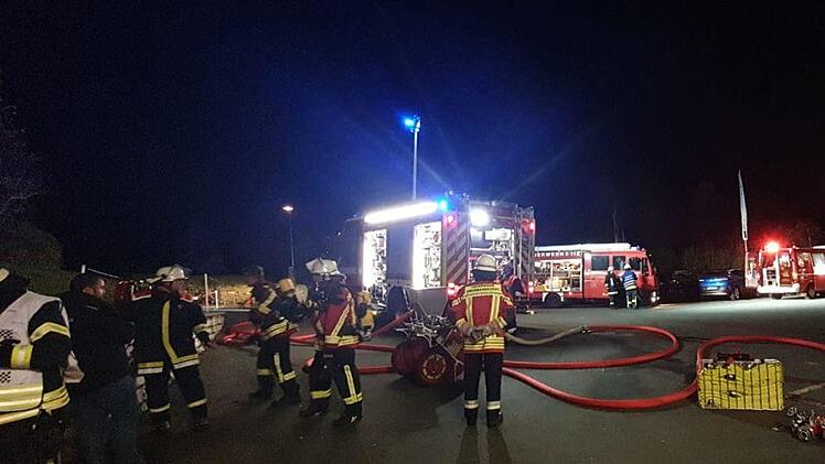Einsatz&uuml;bung auf dem Kennametal-Gel&auml;nde  Foto: Feuerwehr Ebermannstadt