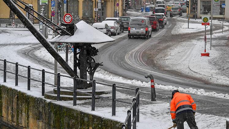 Schneechaos in Bamberg