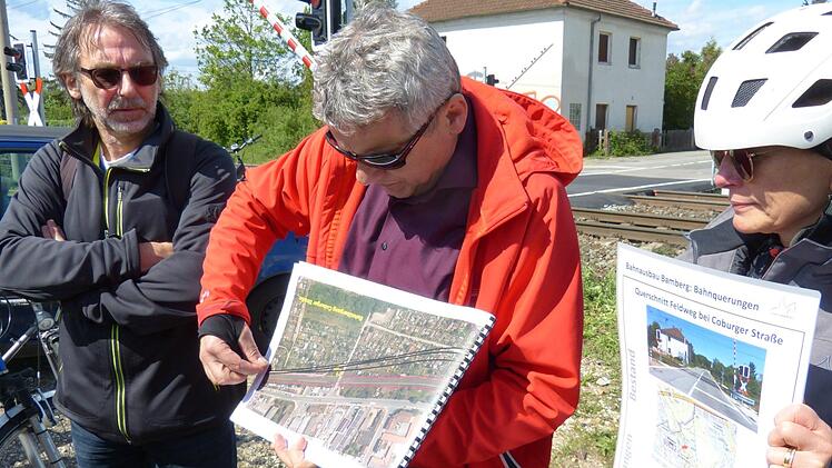 Fahrradtour zum Bahnausbau in Bamberg am 10. Mai 2019. Foto: Julian Megerle