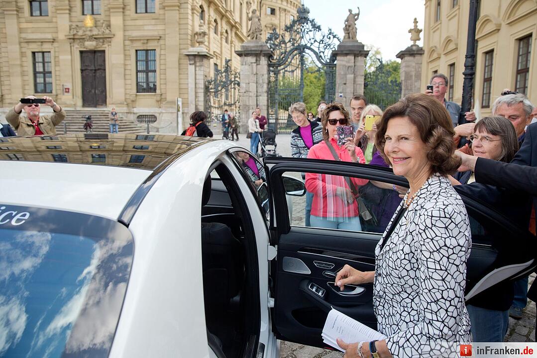 Königin Silvia von Schweden zu Besuch in Würzburg