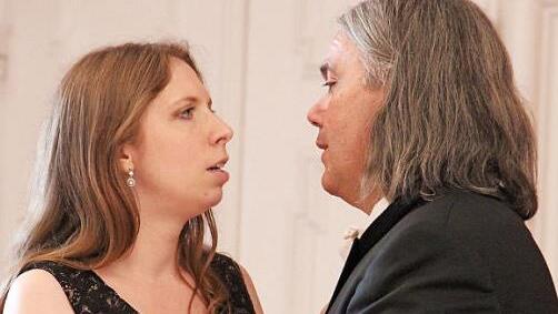 Jasmin von Br&uuml;nken und Ewald Bayerschmidt beim Thurnauer Schlosskonzert Foto: Katharina M&uuml;ller-Sanke