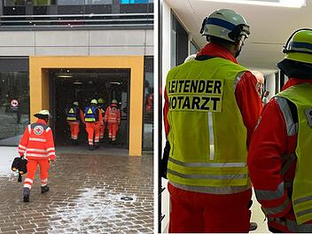 Brand in Würzburger Krankenhaus - Großalarm für Feuerwehr, Rettungsdienst und Polizei