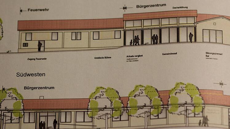 Beim Bürgerzentrum in Kirchlauter soll eine Dacherhöhung erfolgen und die Arkade des Gemeindesaales verglast werden.Günther Geiling