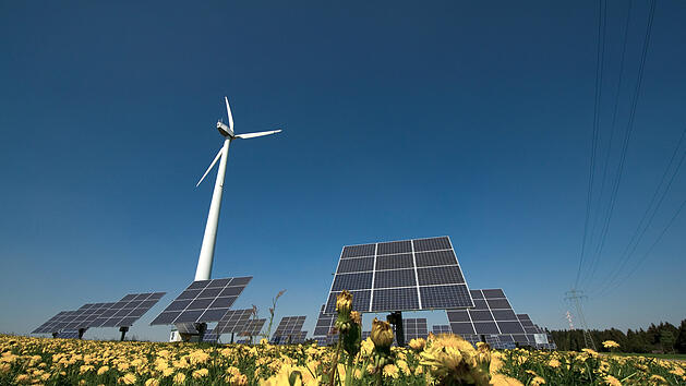 Windrad, Solarzellen, Energie, Energiewende