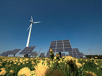 Windrad, Solarzellen, Energie, Energiewende
