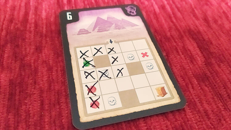 Spiele-Test Silver & Gold Pyramids - Draw & Write-Schatzsuche - NSV-Herbstneuheit 2023