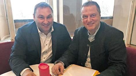 Jürgen Baumgärtner beim Treffen mit Martin Neumeyer. Foto: privat