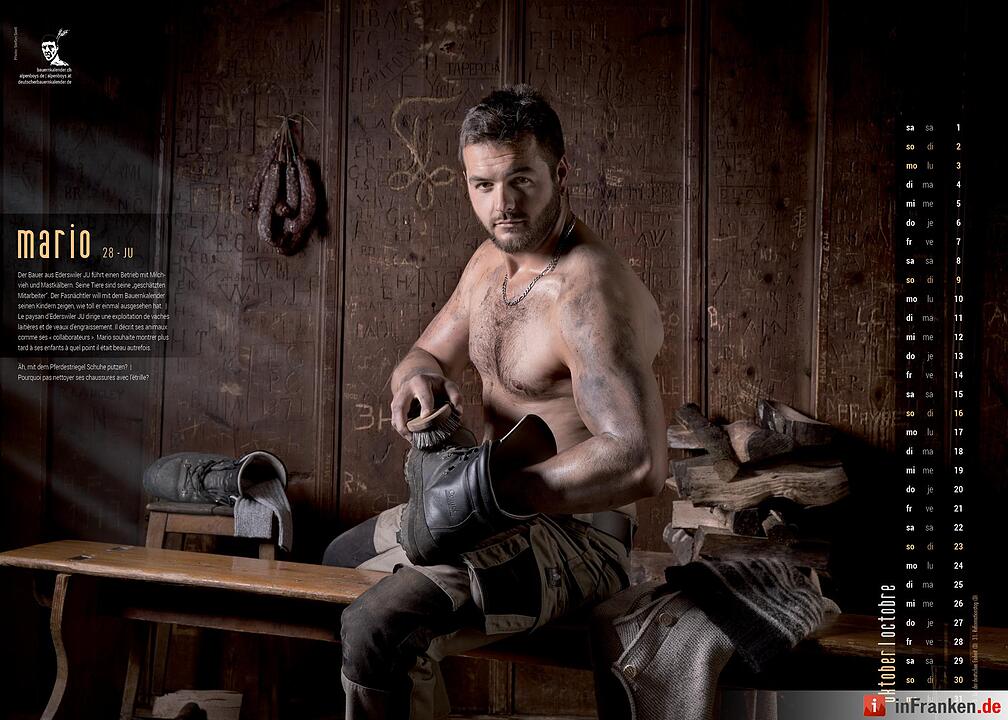 Schweizer Bauernkalender - Boys 2016: Dreck, Schweiß und Muskeln
