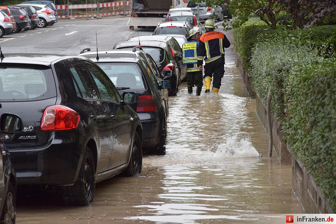 Wasserrohrbruch in Würzburg