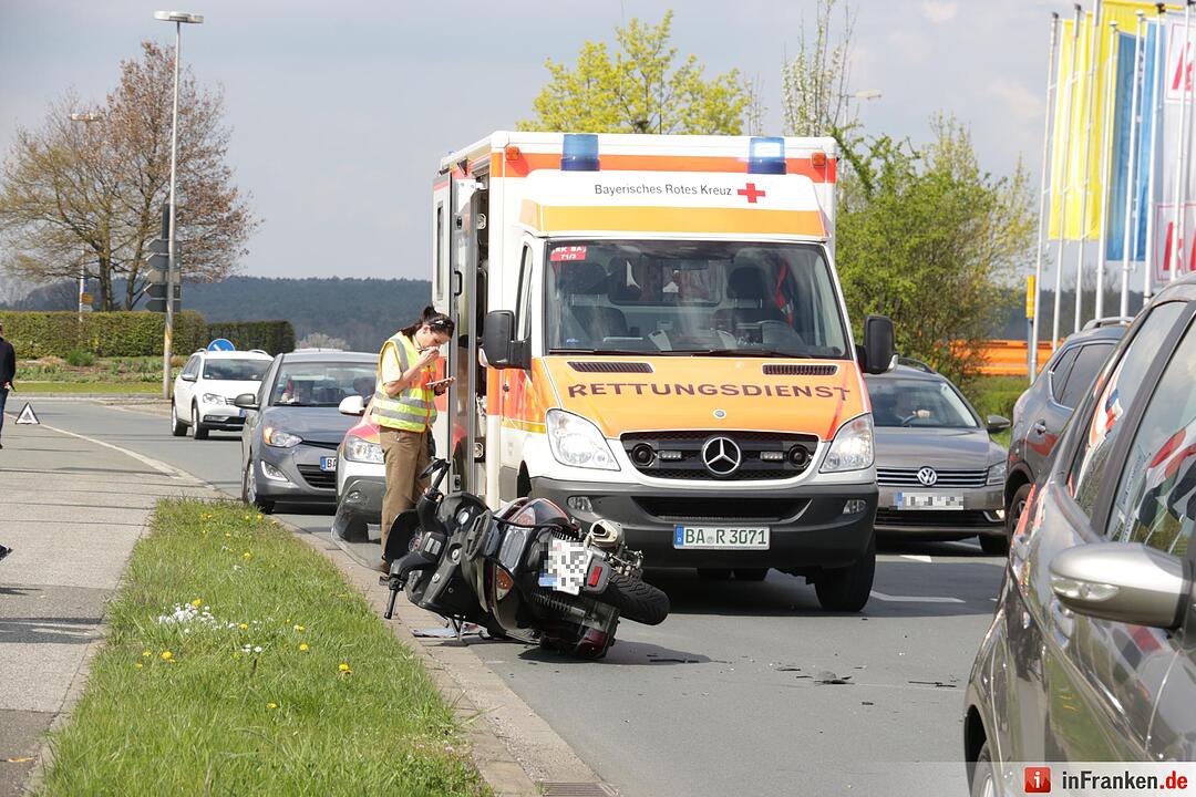Rollerfahrer bei Unfall in Hirschaid verletzt