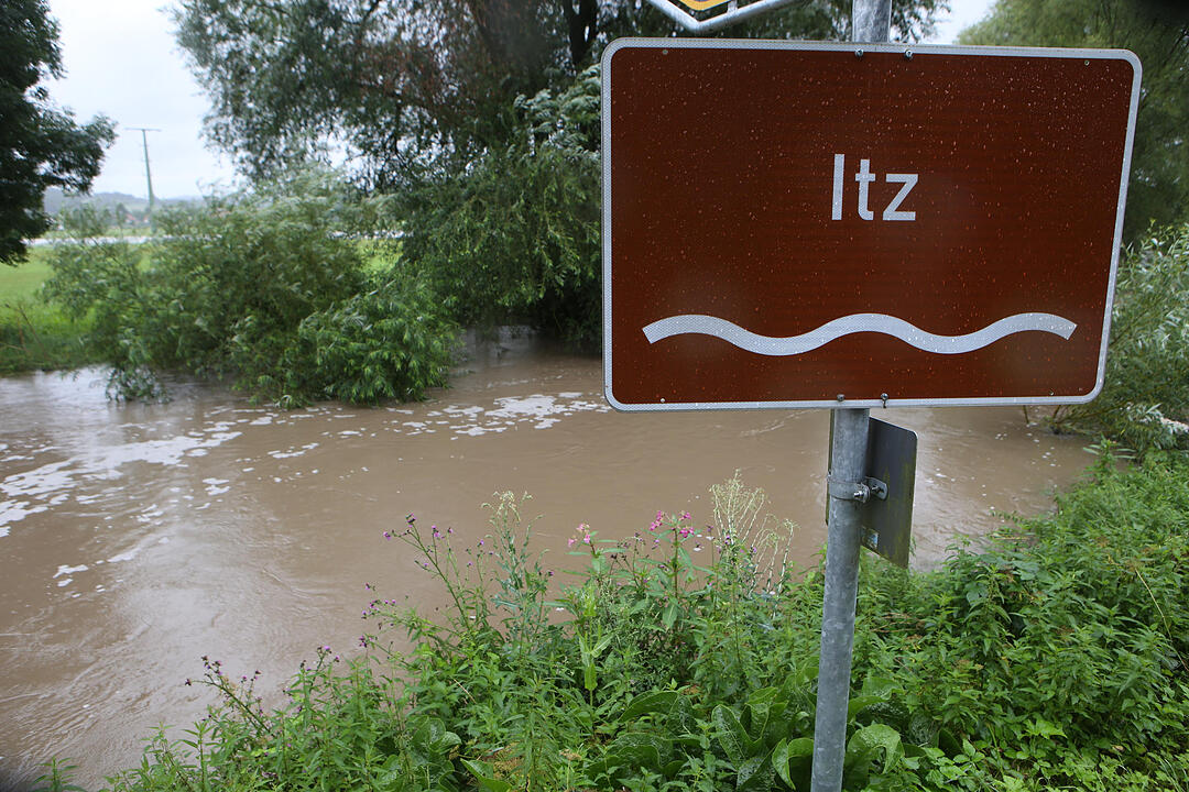 Dauerregen in Franken