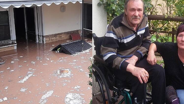 Starkregen in Wachenroth: Wohnung überflutet - Tochter rettet Vater im Rollstuhl