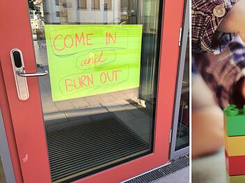 Erlangen: Aushänge an Kindergarten offenbaren aktuelle Lage - "Come in and burn out"