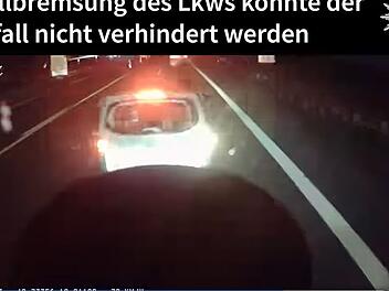 A3 bei Höchstadt: Video zeigt gefährliches Ausbremsen - und anschließenden Unfall
