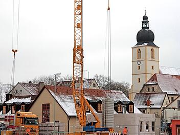 Es geht voran: Das Bauprojekt an der Kindertagesstätte "Budenzauber" in Rentweinsdorf macht Fortschritte. Der Anbau ist deutlich erkennbar.