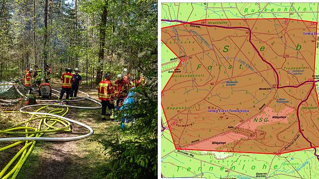 Waldbrand in Erlangen