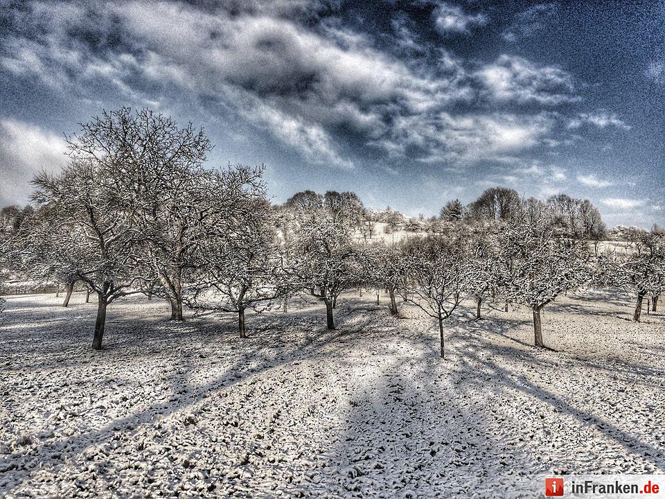 Schnee in Franken