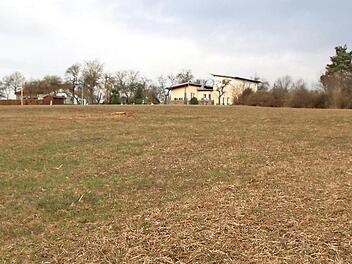 Die Gemeinde plant eine rund 2,6 Hektar große Fläche für eine Wohnbebauung. Die Fläche grenzt im Westen an den Hirtenberg und reicht auf der östlichen Seite bis zur Schulstraße. Foto: Richard Sänger