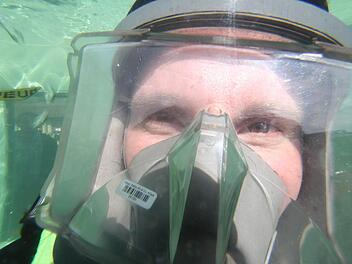 Besonders spannend war dieTauchvorführung in einem speziellen Container. Fotos: Michael Busch