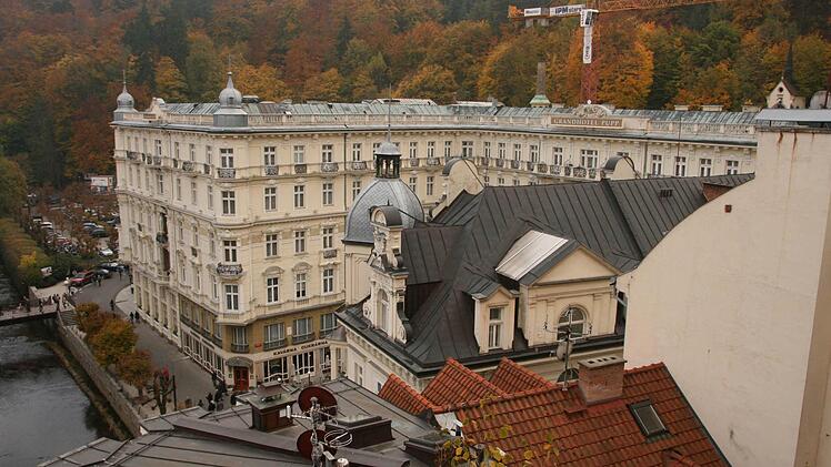 Blick auf Karlsbad (Hotel Pupp)