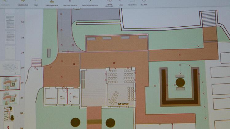 Ein erster Planentwurf für die Sanierung des Friedhofs in Ebelsbach. Foto: Günther Geiling