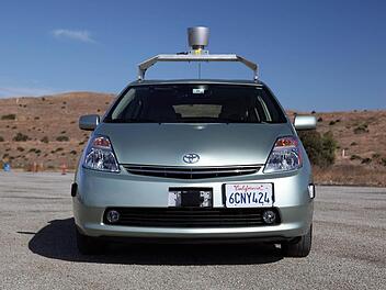 Dieses Auto fährt selbstständig und erkennt auch Hindernisse. Foto: Google/dpa