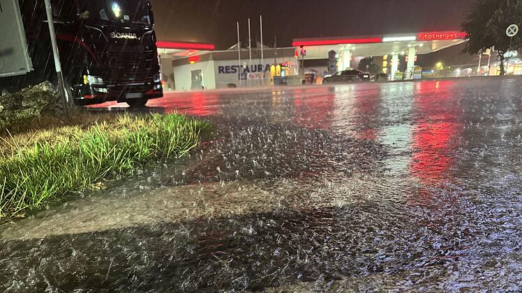 Gewitter und Regen in Franken
