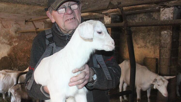 Johann Schaller hat seine Tiere gern Foto: Matthias Einwag