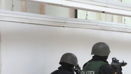 Großübung der Bundespolizei in Mainleus. Foto: Barbara Herbst