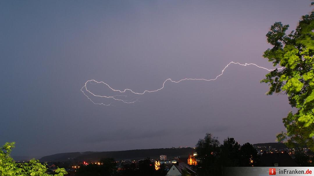 Unwetter über Franken