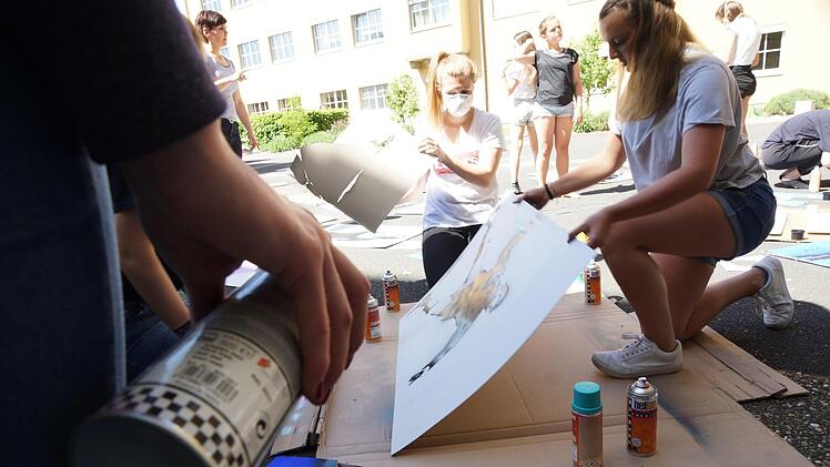 Kunstaktion der Realschule.Foto: Arkadius Guzy