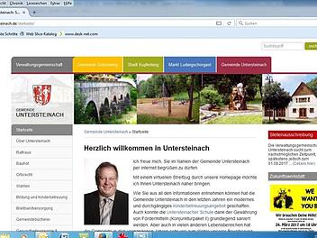 Auf der Homepage der Gemeinde Untersteinach sollen künftig die Protokolle der Ratssitzungen veröffentlicht werden. Einen entsprechenden Antrag stellte Markus Weigel (WGU) am Dienstagabend. Foto: Screenshot/BR