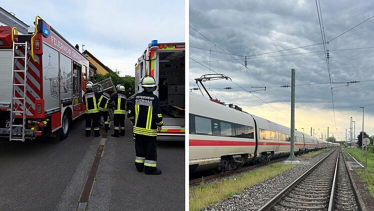 Oberhaid: Lokführer in ICE fühlt sich nicht gut - Feuerwehr muss ihn heraustragen