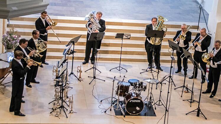 Impressionen vom Konzert des Ensembles "Blech 10" in der Coburger Morizkirche.Foto: Jochen Berger