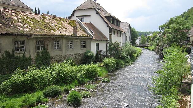 Bei Bad Berneck flie&szlig;t die &Ouml;lschnitz in den Wei&szlig;en Main.  Fotos: privat